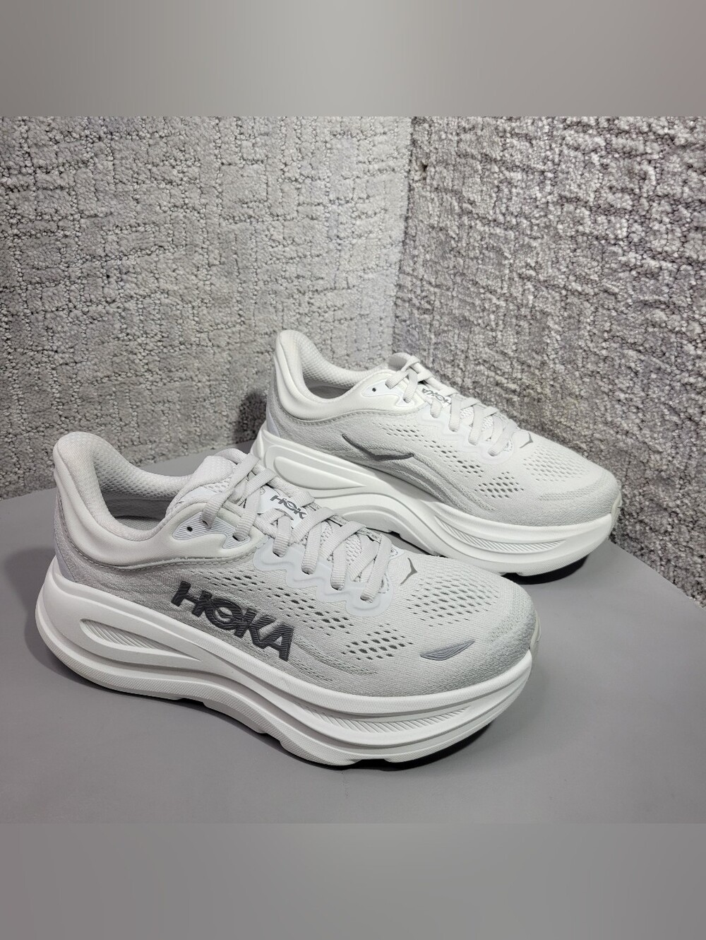 Hoka One One Bondi 9 Wide Womens Size US 7D Stardust/Silver Running Sneakers - Picture 11 of 13